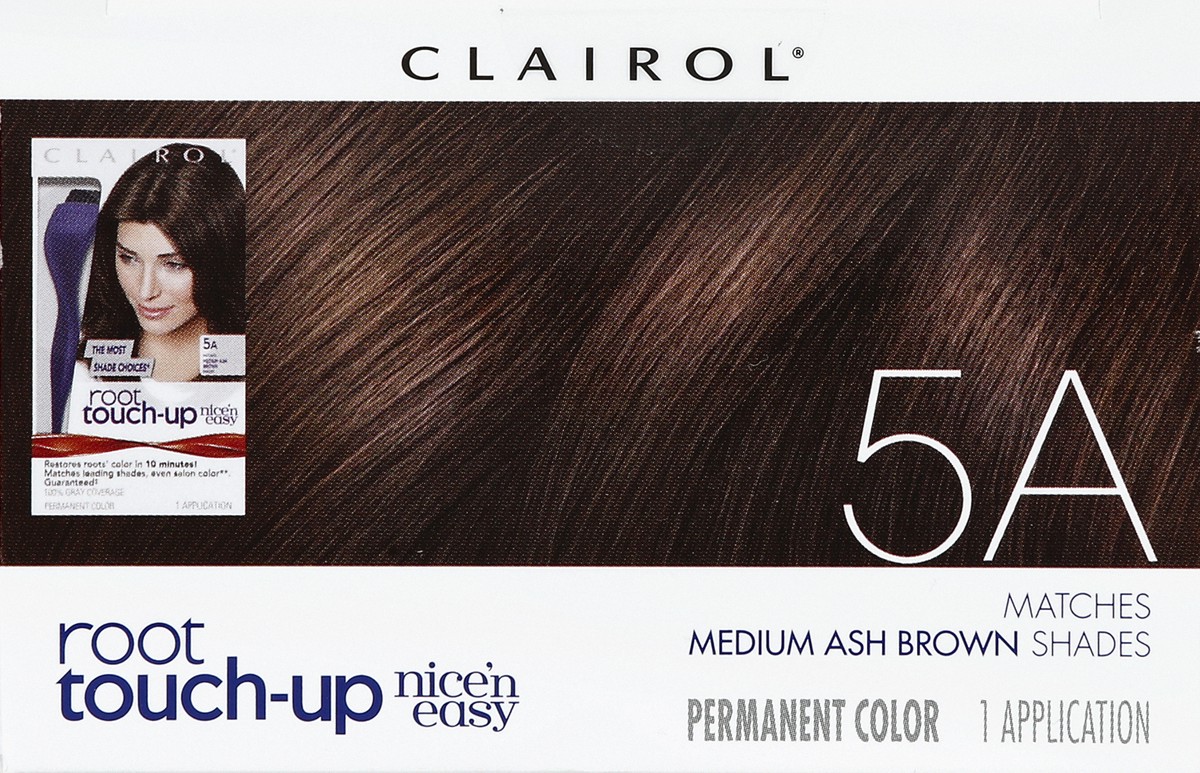 slide 2 of 5, Nice 'n Easy Root Touch Up Med Ash Brown Number005A Hair Color, 1 ct