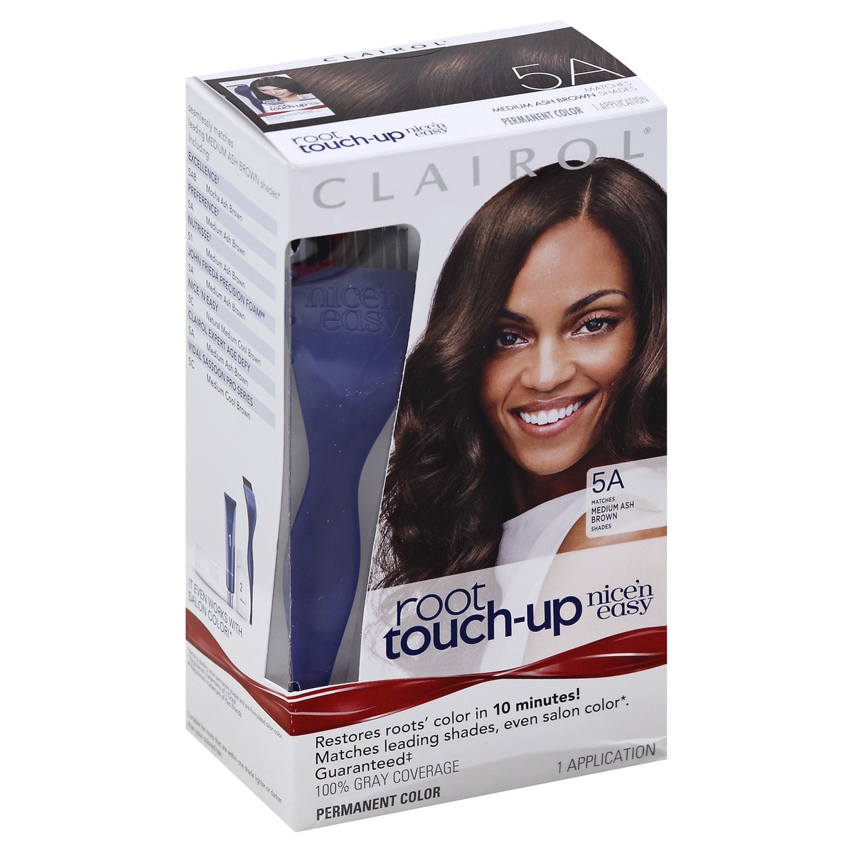 slide 3 of 5, Nice 'n Easy Root Touch Up Med Ash Brown Number005A Hair Color, 1 ct