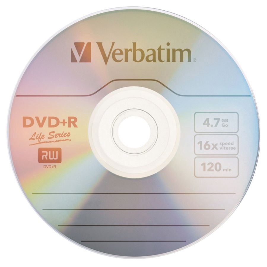slide 2 of 2, Verbatim Dvd+R Life Series 50-Pack Spindle, 50 ct