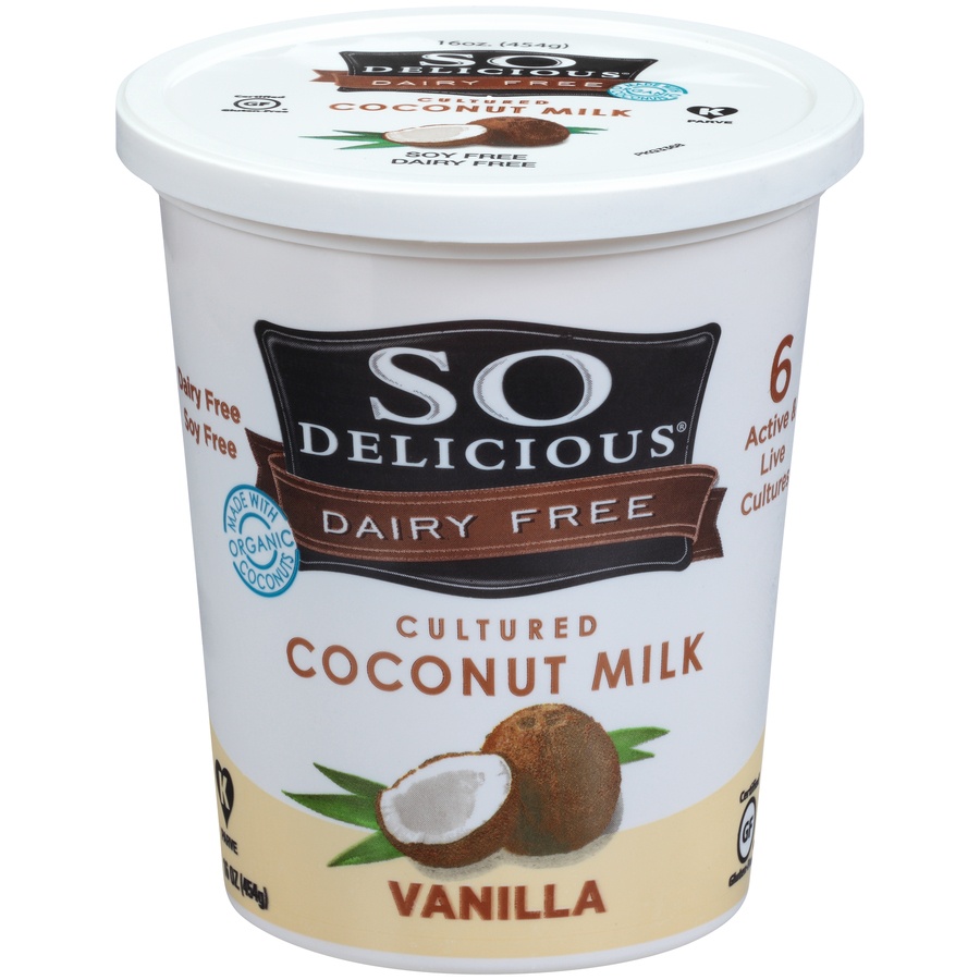 slide 1 of 1, So Delicious Dairy Free Coconut Milk Vanilla Yogurt, 16 oz