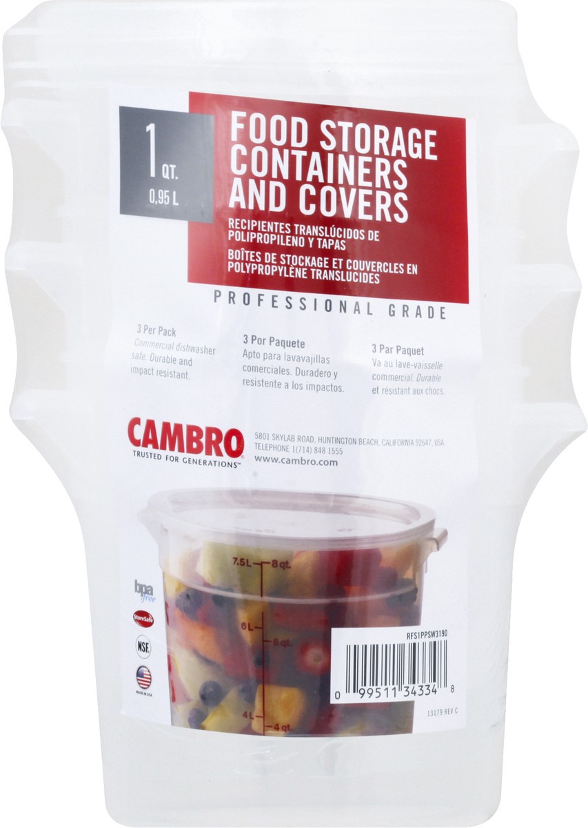 slide 4 of 11, Cambro 1 Quart Food Storage 1 ea, 1 ct