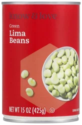 Know & Love Green Lima Beans 15 Ounces