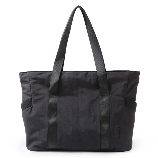 slide 1 of 5, BAGSMART Nylon Zoraesque Tote, 12-1/2""H x 15-1/4""W x 6""D, Black, 1 ct