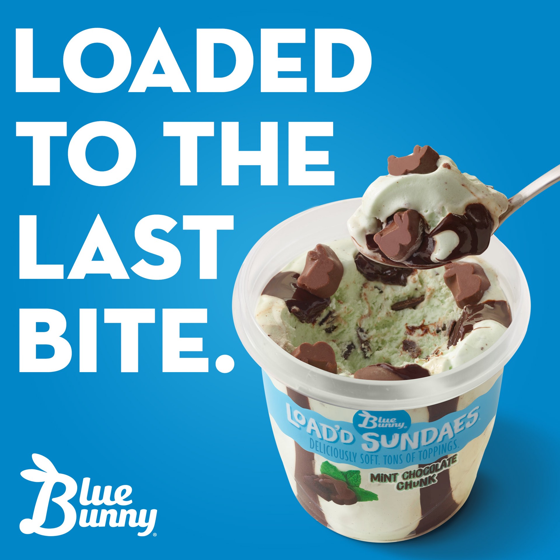 slide 3 of 3, Blue Bunny Mint Choc Load'D Sundaes, 8.50 fl oz