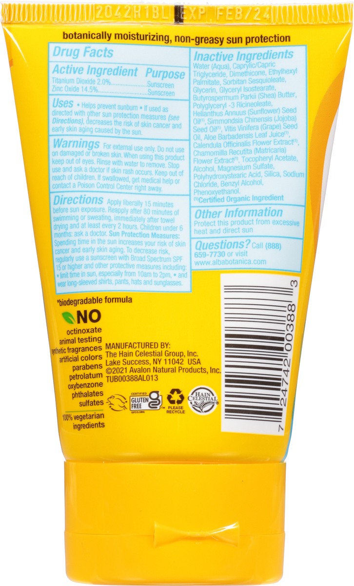 slide 4 of 8, Alba Botanica Alba Sunscreen Spf 30 Kid Mineral, 4 fl oz