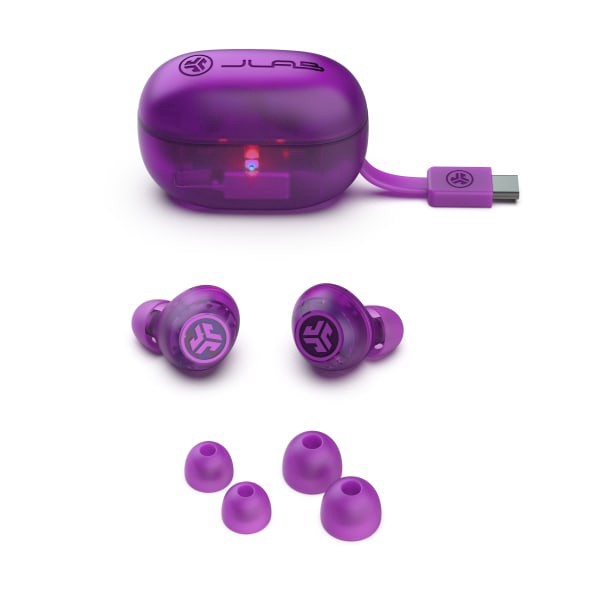 slide 3 of 3, JLab Audio Go Pop ANC True Wireless Earbuds, Translucent Purple, 1 ct