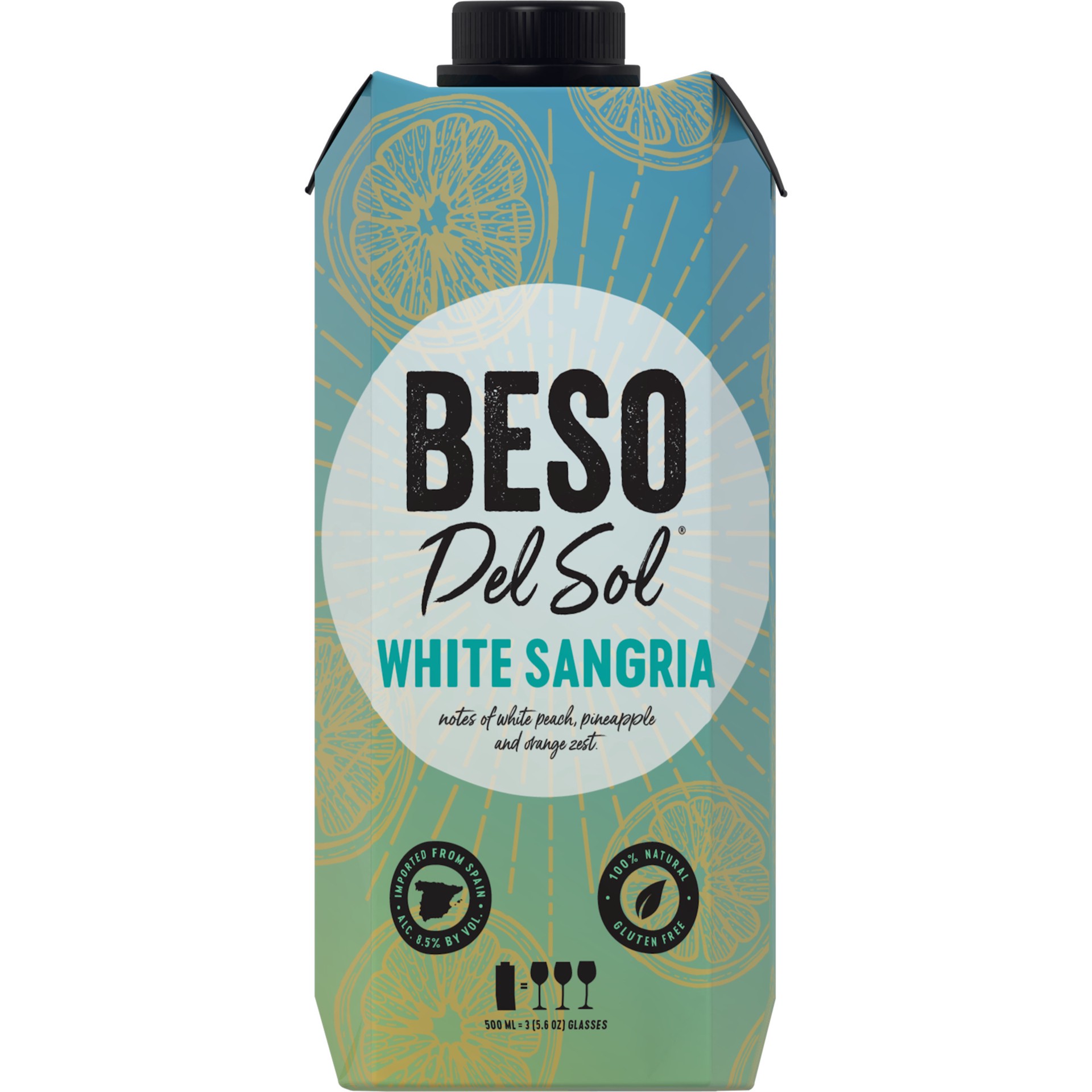 slide 1 of 2, Beso Del Sol White Sangria, 500 ml