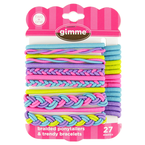 slide 1 of 1, gimMe Braided Ponytailers Trendy Bracelets, 27 ct