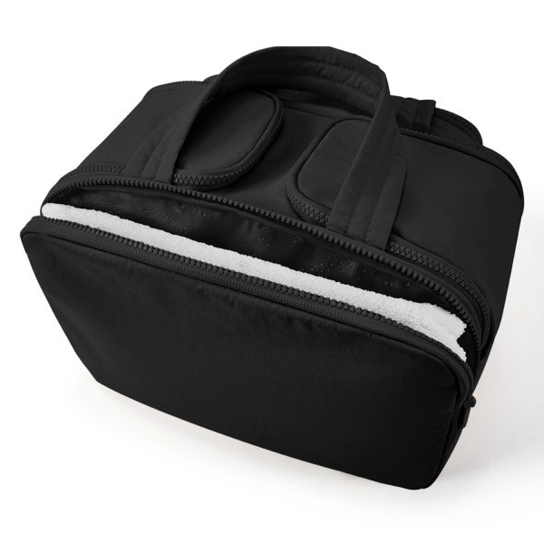 slide 10 of 10, BAGSMART Polyester Zora Spacesaver 4-In-1 Multi-Functional Toiletry Bag, 8-5/16""H x 11-13/16""W x 7-5/16""D, Black, 1 ct