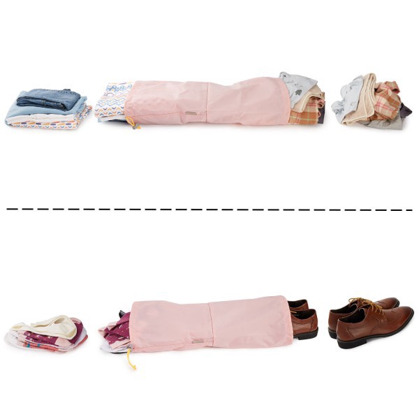 slide 8 of 10, BAGSMART Polyester Packing Cubes, Pink, Set Of 6 Cubes, 1 ct