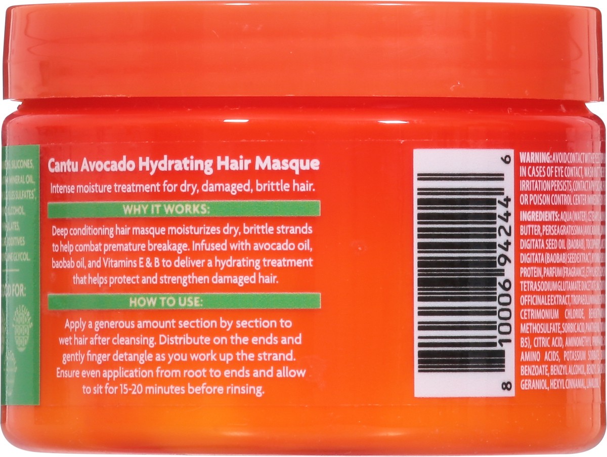 slide 11 of 12, Cantu Hydrating Avocado Moisture Masque 12 oz, 12 oz
