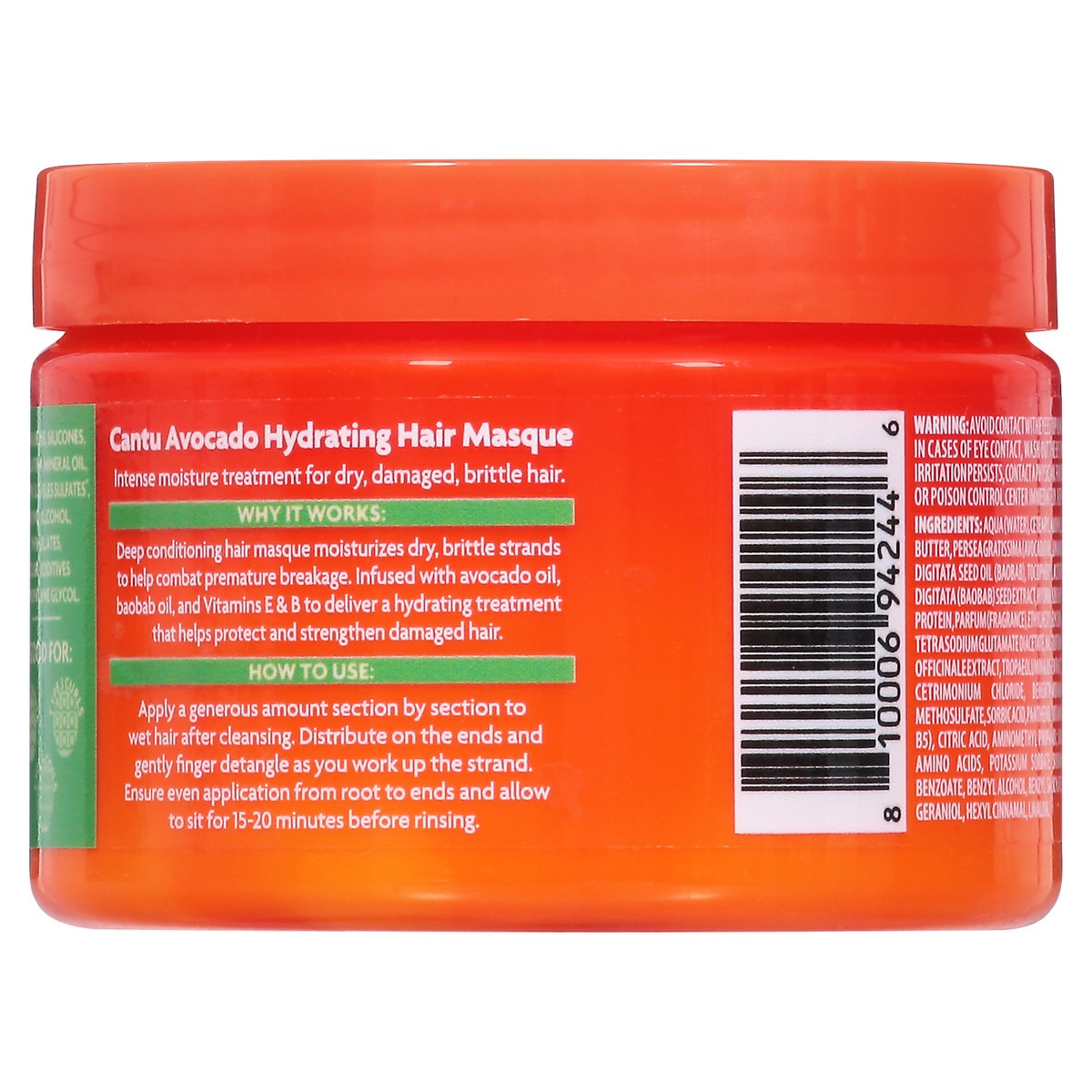 slide 3 of 12, Cantu Hydrating Avocado Moisture Masque 12 oz, 12 oz