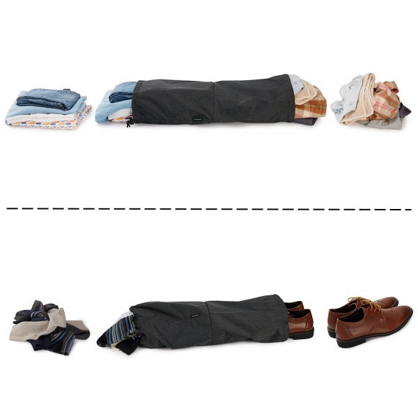 slide 4 of 8, BAGSMART Polyester Packing Cubes, Black, Set Of 6 Cubes, 1 ct