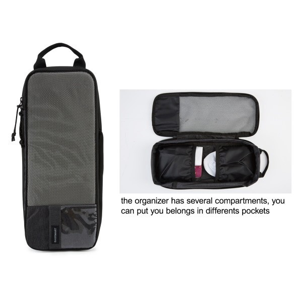 slide 2 of 8, BAGSMART Polyester Packing Cubes, Black, Set Of 6 Cubes, 1 ct