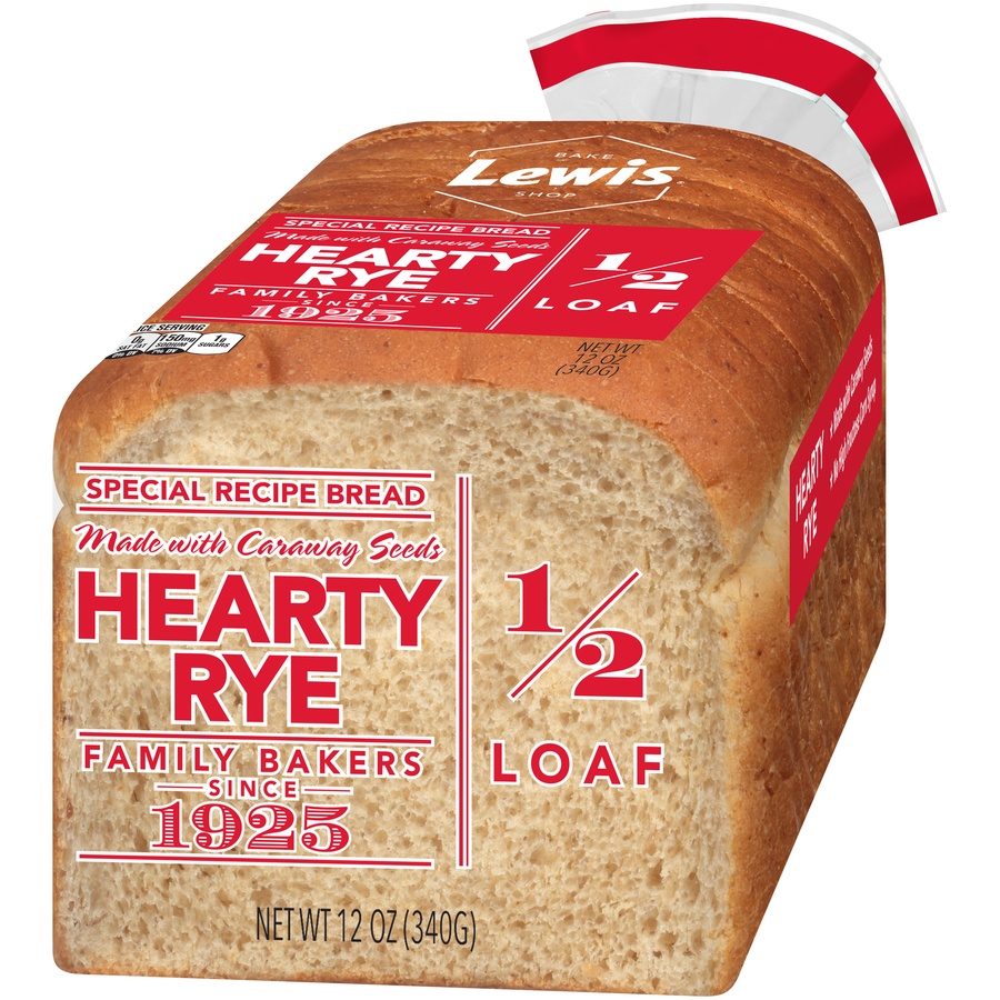 Lewis Bakeries 1/2 Loaf Hearty Rye Bread 12 oz Shipt