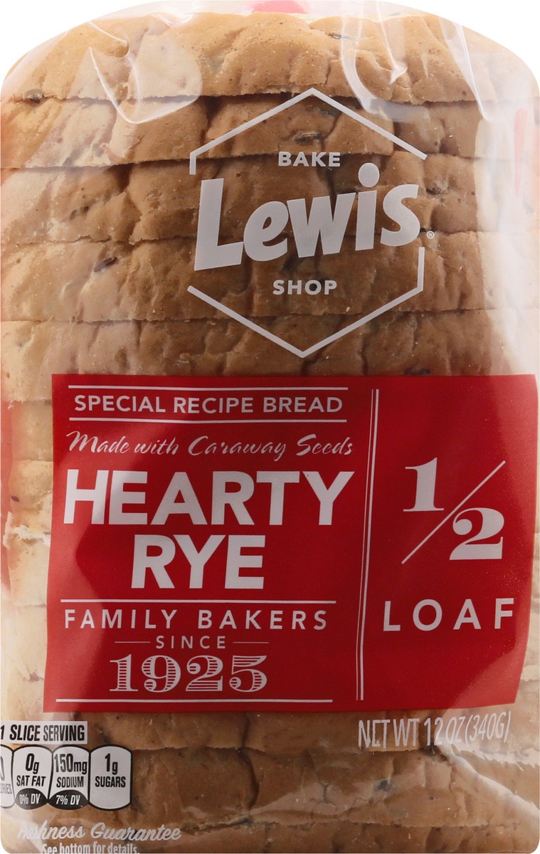 slide 8 of 9, Lewis 1/2 Loaf Hearty Rye Bread 12 oz, 12 oz