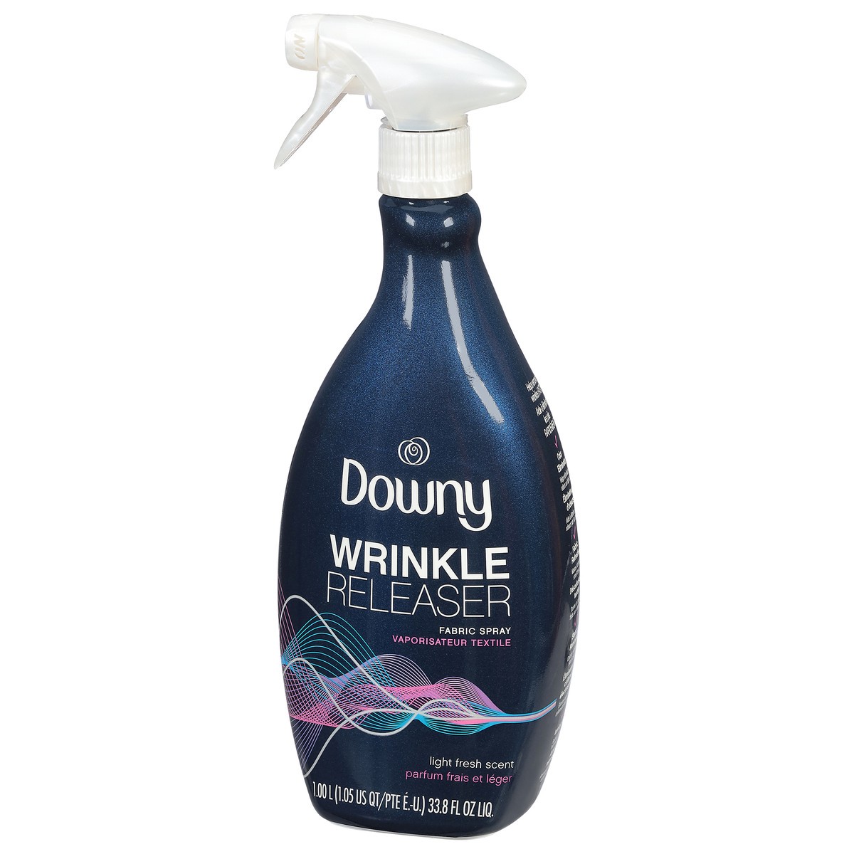 slide 10 of 11, Downy Wrinkle Releaser and Fabric Refresher, Light Fresh Scent, 33.8 fl oz, 1.05 qt