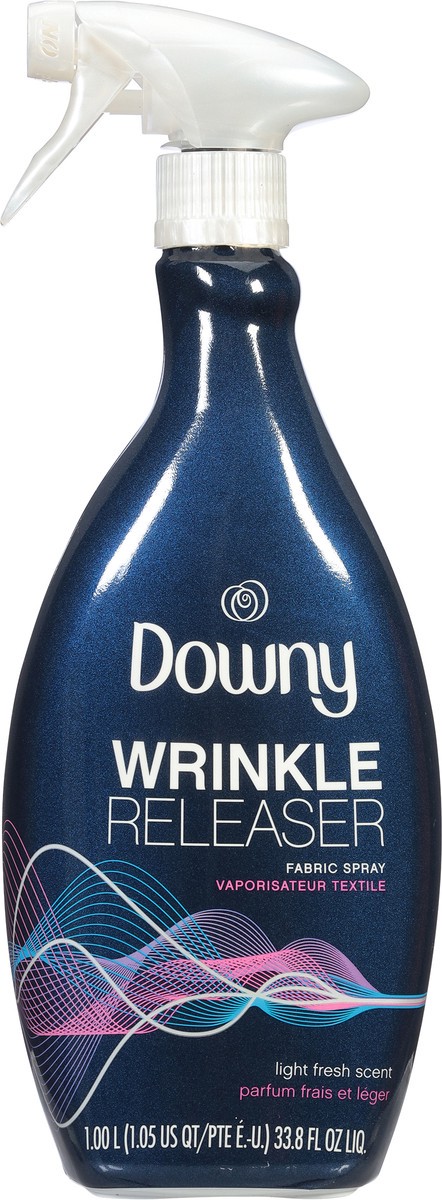 slide 11 of 11, Downy Wrinkle Releaser and Fabric Refresher, Light Fresh Scent, 33.8 fl oz, 1.05 qt