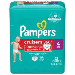 Pampers Cruisers 360 Diapers, Size 4