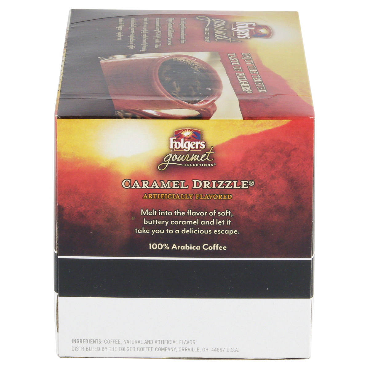 slide 2 of 6, Folgers Gourmet Selections Caramel Drizzle K-Cup Packs, 12 ct
