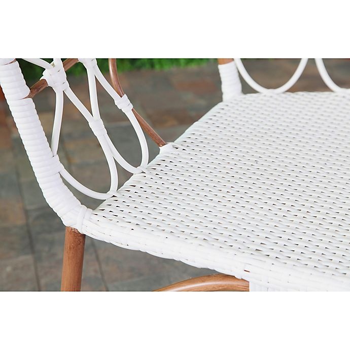 slide 3 of 4, Destination Summer Braided Stackable Patio Chair - White, 1 ct