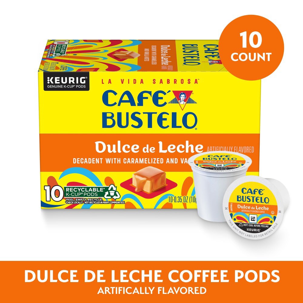 slide 2 of 6, Café Bustelo Dulce de Leche Artificially Flavored Coffee, 10 ct