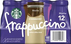 Starbucks Frappuccino 12 Pack Chilled Mocha Coffee Drink 12 ea