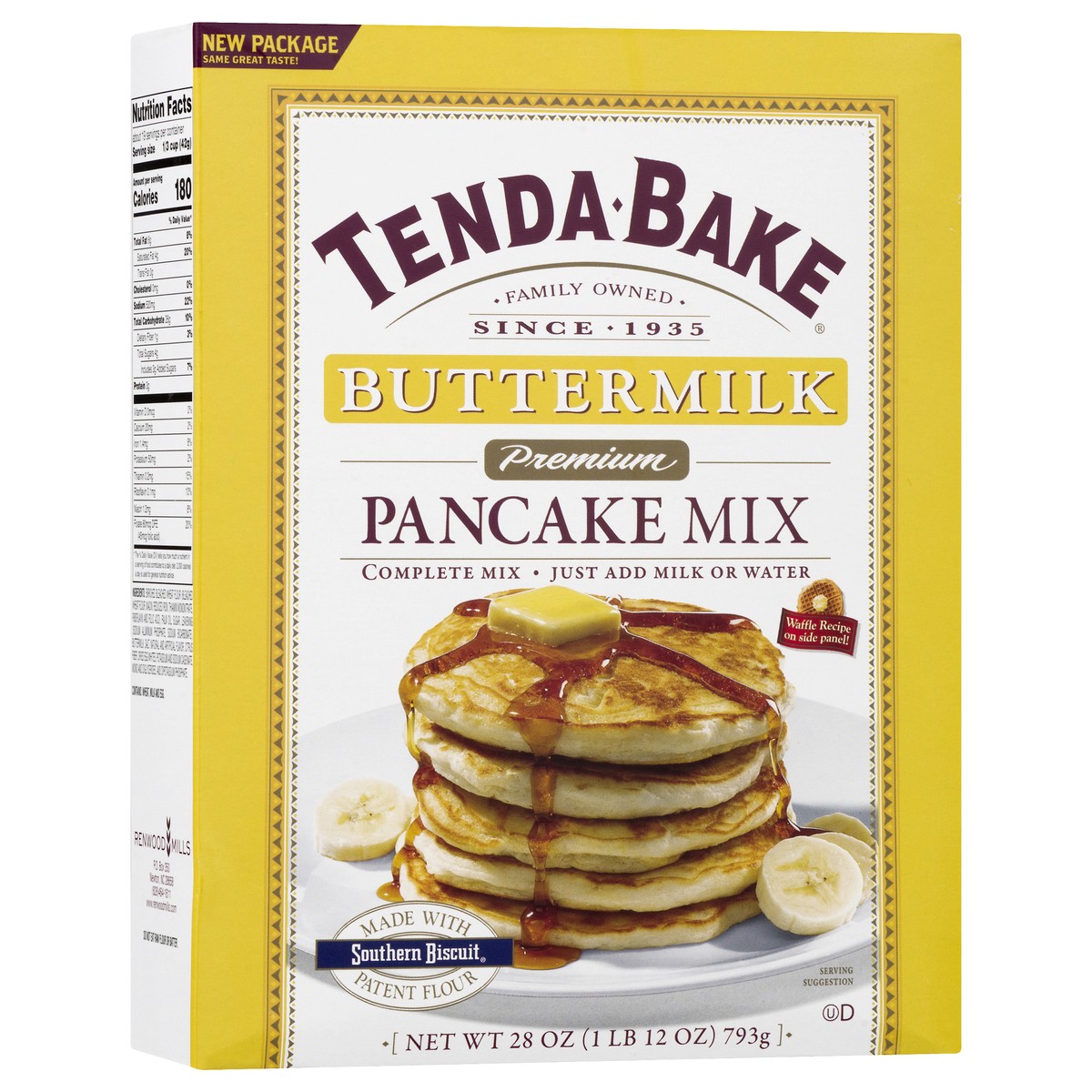 slide 2 of 9, Tenda-Bake Buttermilk Pancake Mix, 28 oz