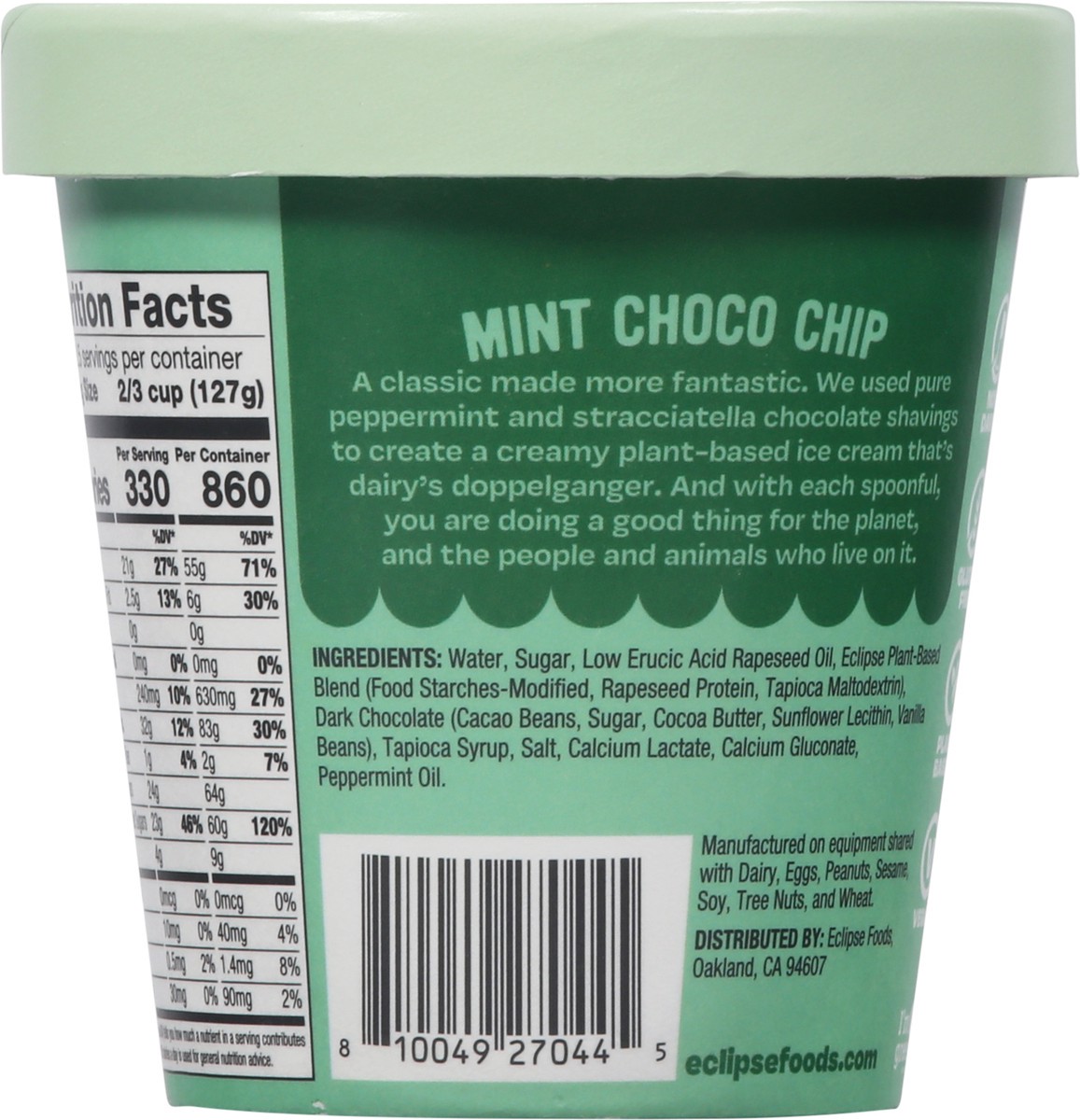 slide 5 of 9, Eclipse Non-Dairy Mint Choco Chip Frozen Dessert 14 oz, 14 oz