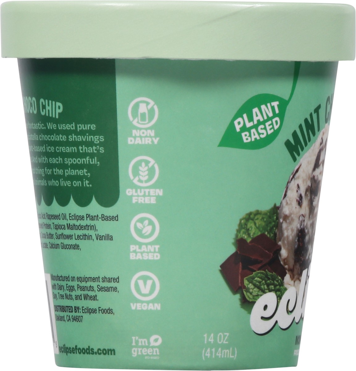 slide 7 of 9, Eclipse Non-Dairy Mint Choco Chip Frozen Dessert 14 oz, 14 oz