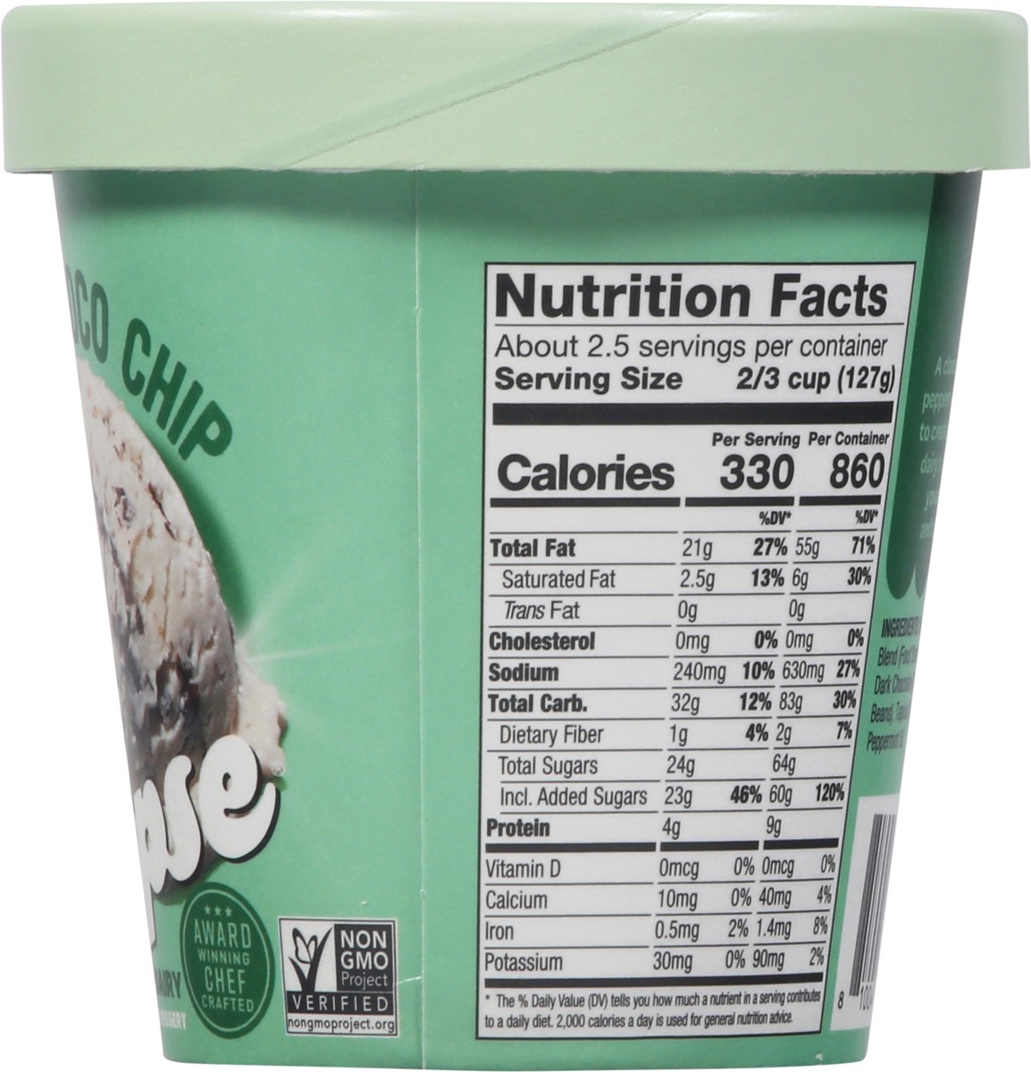 slide 8 of 9, Eclipse Non-Dairy Mint Choco Chip Frozen Dessert 14 oz, 14 oz