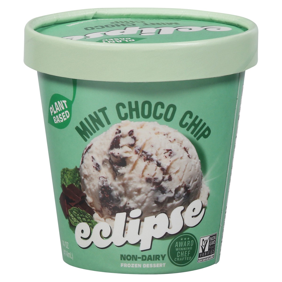 slide 1 of 9, Eclipse Non-Dairy Mint Choco Chip Frozen Dessert 14 oz, 14 oz