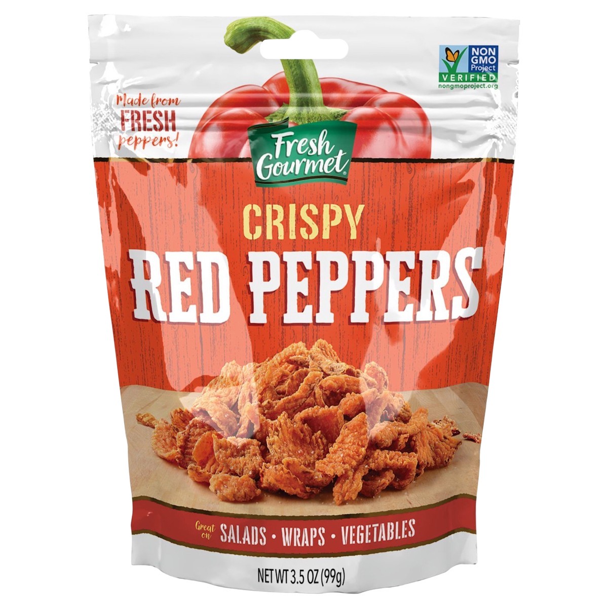 slide 1 of 3, Fresh Gourmet Crispy Red Peppers, 3.5 oz