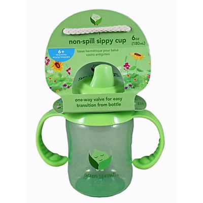 slide 1 of 1, Green Sprouts Baby Sippy Cup Non Spill Green 24 M, 1 ct