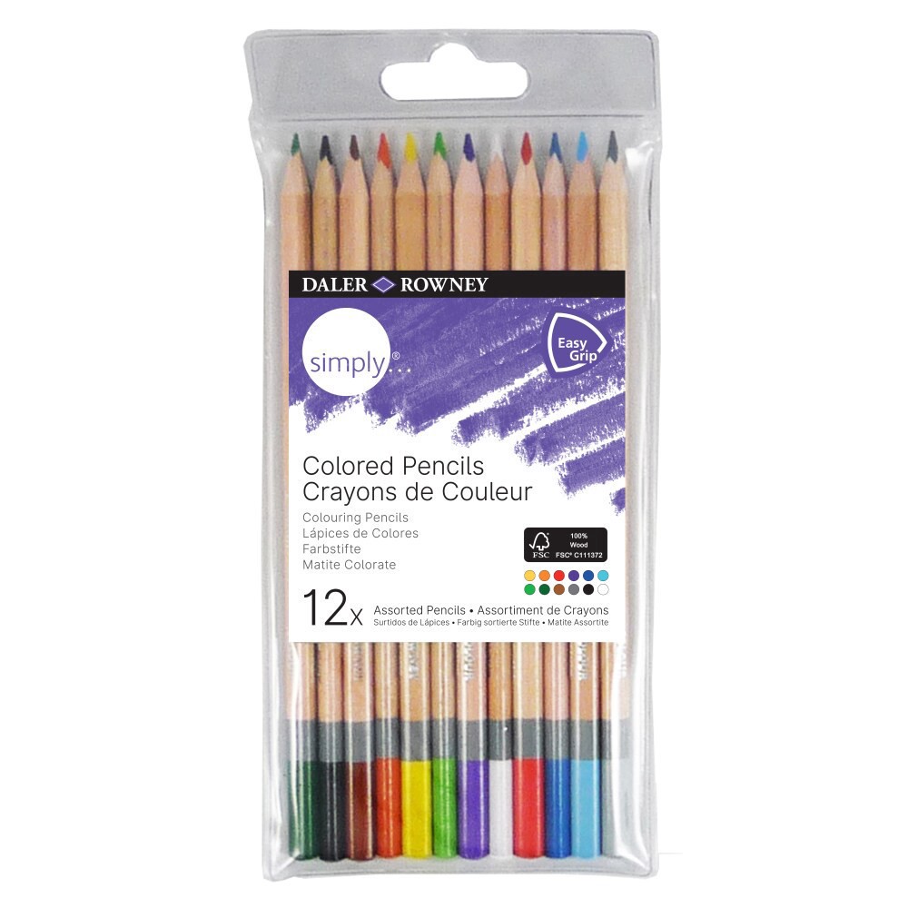 slide 1 of 2, Daler-Rowney Simply Colored Pencils, 12 ct