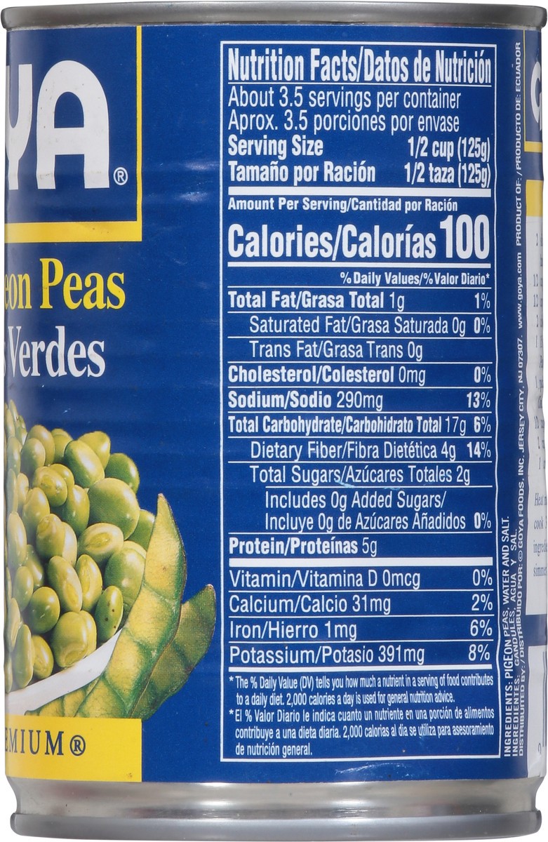 slide 8 of 9, Goya Prime Premium Green Pigeon Peas 15 oz, 15 oz