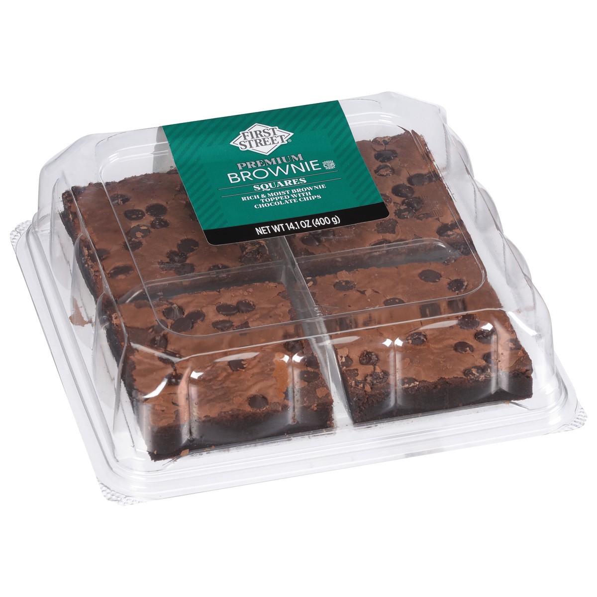 slide 6 of 14, First Street Premium Brownie Squares, 14 oz