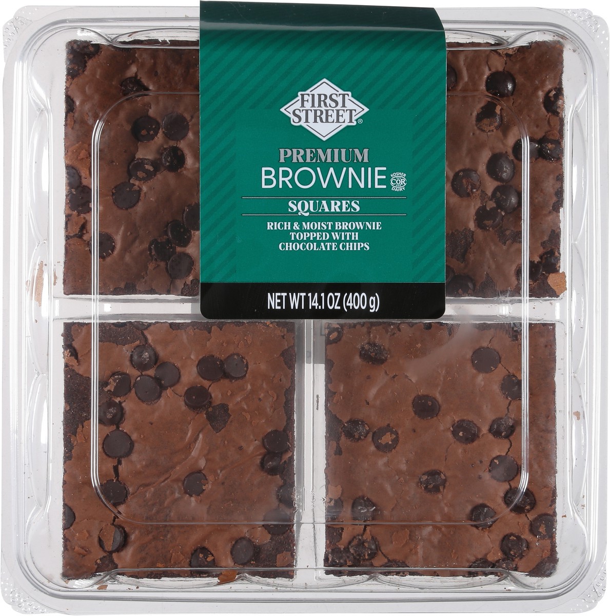 slide 11 of 14, First Street Premium Brownie Squares, 14 oz