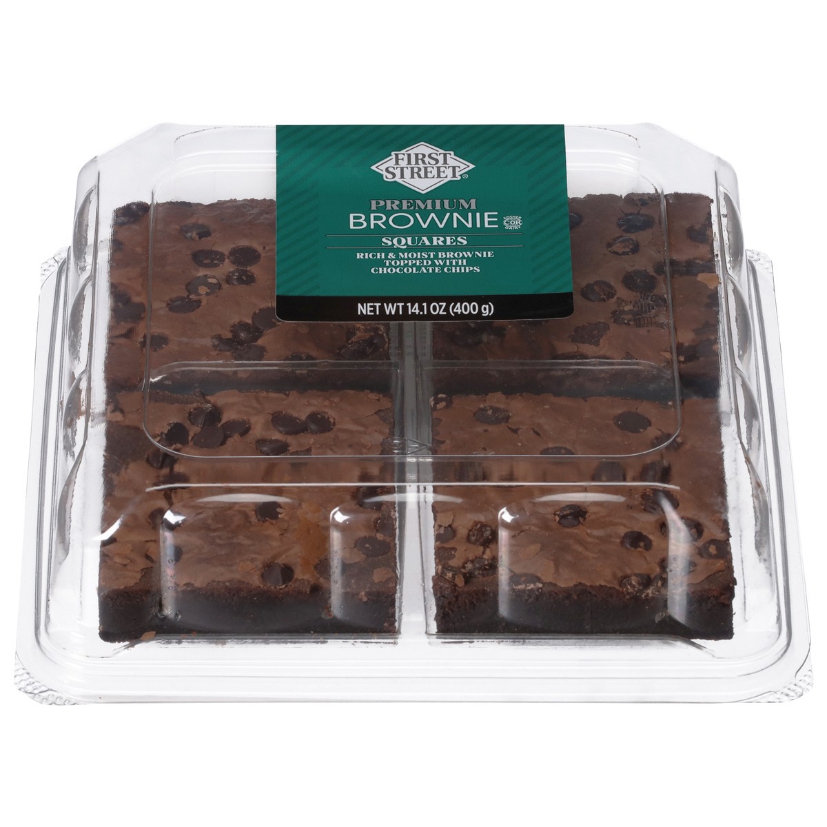 slide 5 of 14, First Street Premium Brownie Squares, 14 oz