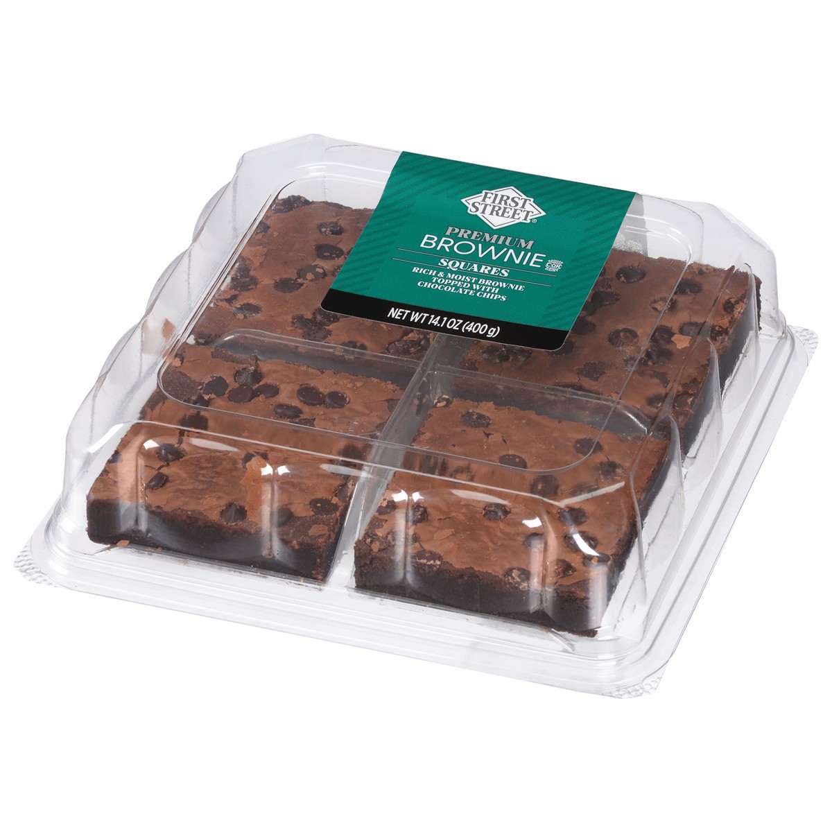 slide 4 of 14, First Street Premium Brownie Squares, 14 oz