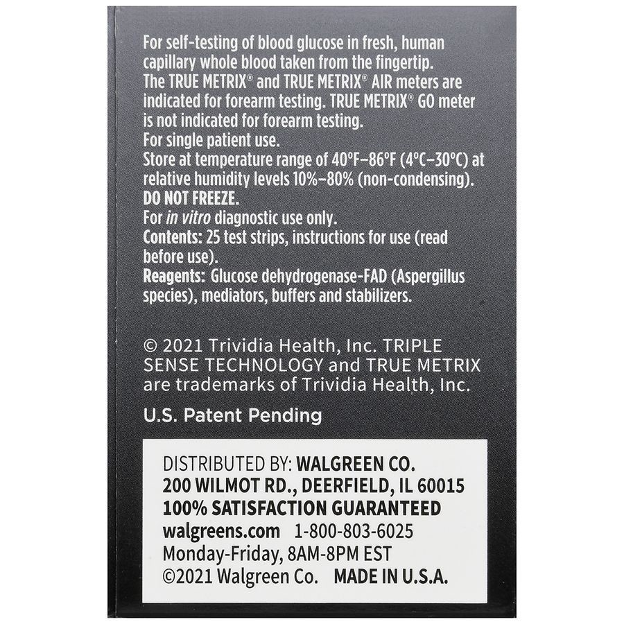 slide 2 of 5, Walgreens TrueMetrix Blood Glucose Test Strips, 25 ct