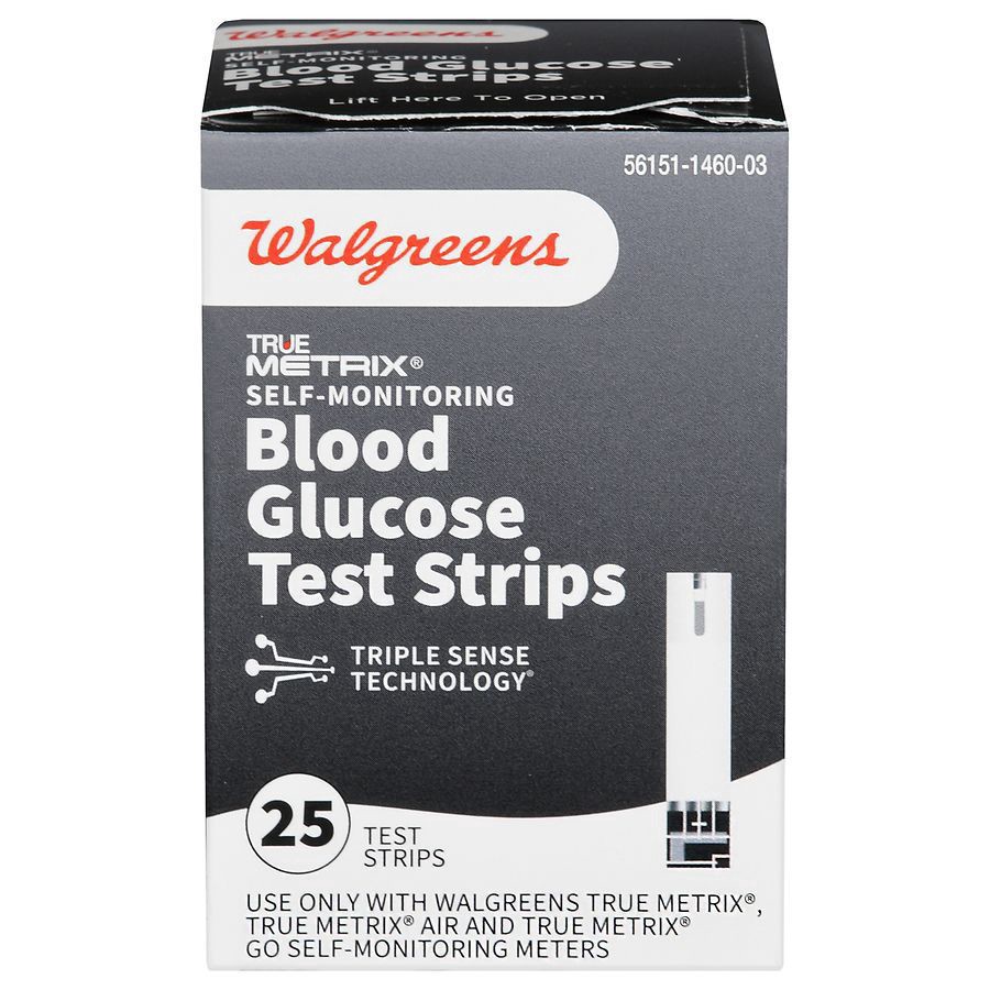 slide 1 of 5, Walgreens TrueMetrix Blood Glucose Test Strips, 25 ct