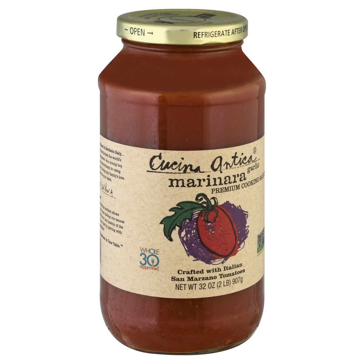 slide 6 of 9, Cucina Antica Premium Marinara Garlic Cooking Sauce 32 oz, 32 oz