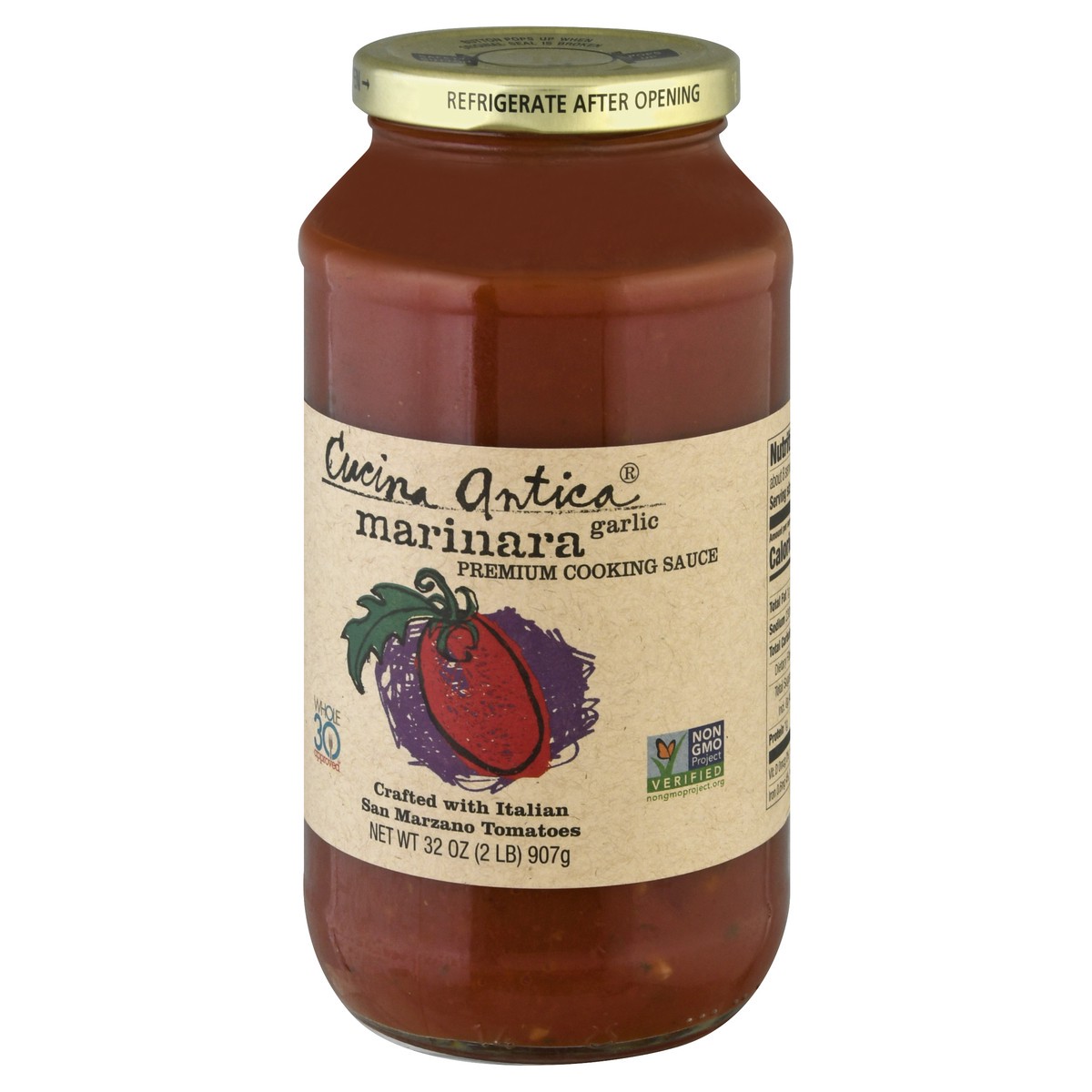 slide 7 of 9, Cucina Antica Premium Marinara Garlic Cooking Sauce 32 oz, 32 oz