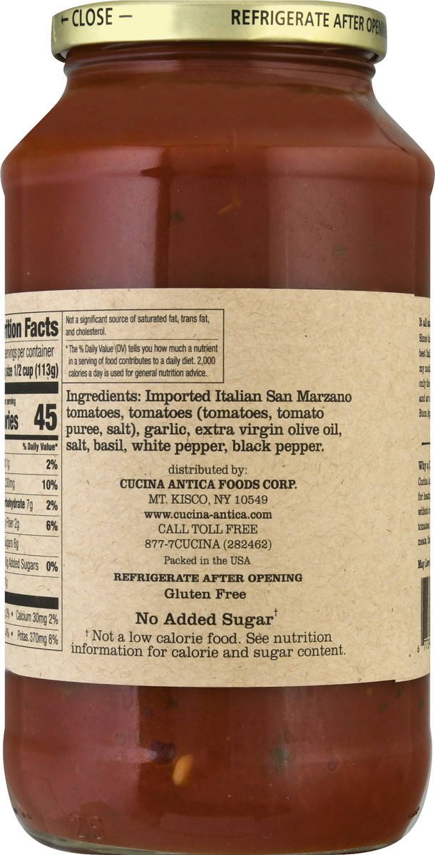 slide 4 of 9, Cucina Antica Premium Marinara Garlic Cooking Sauce 32 oz, 32 oz