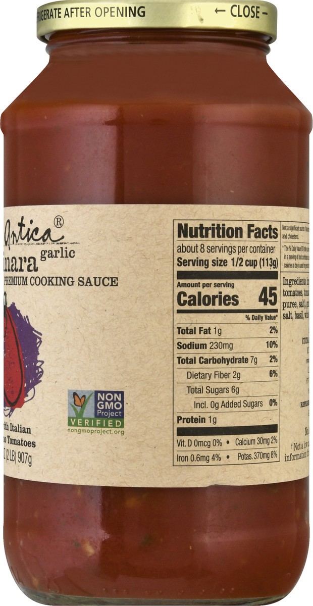 slide 5 of 9, Cucina Antica Premium Marinara Garlic Cooking Sauce 32 oz, 32 oz