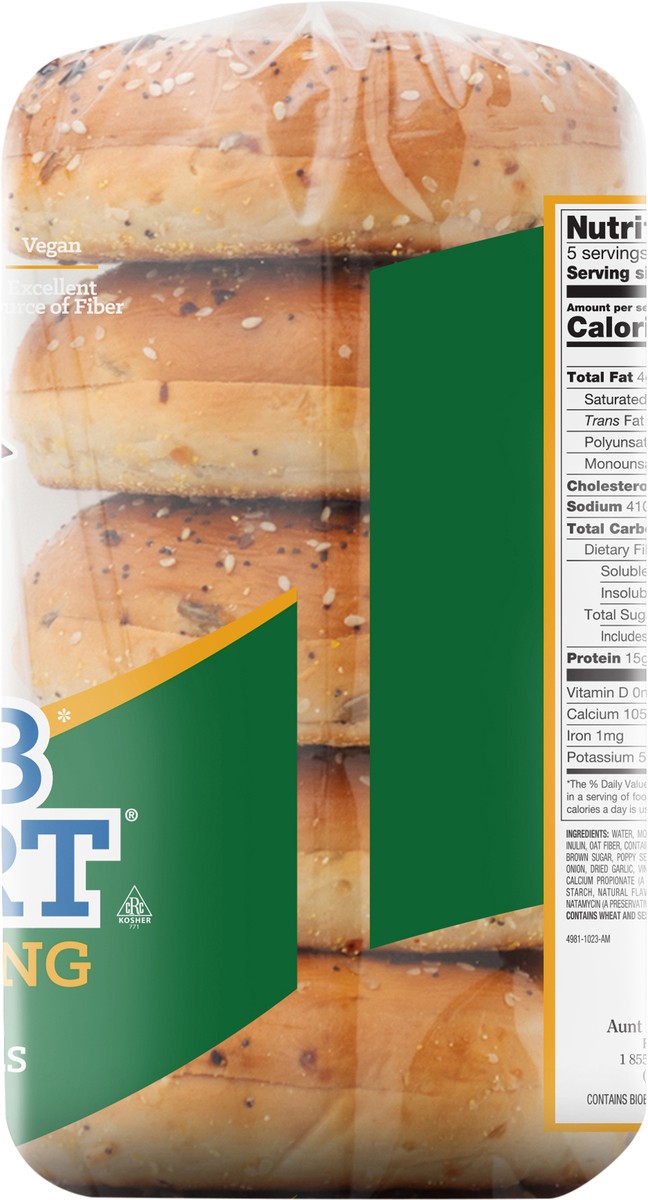 slide 5 of 12, Aunt Millie's Live Carb Smart Everything & More Bagel 5ct, 15 oz