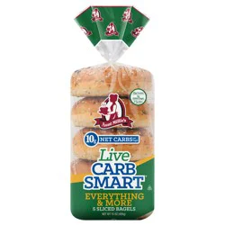 Aunt Millie's Live Carb Smart Everything & More Bagel 5ct
