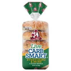 Aunt Millie's Live Carb Smart Everything & More Bagel 5ct