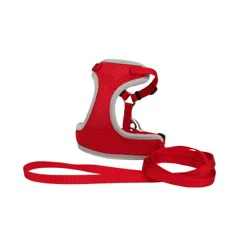 Comfort Soft Adjustable Cat Harness with 6' Leash, Red, X-Small - Girth: 11"-14", Neck: 7"-10", Weight: 8-10lbs